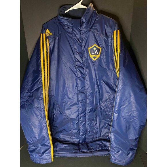 Adidas x LA Galaxy Parka Jacket Coach Sideline Mens M Puffer Soccer